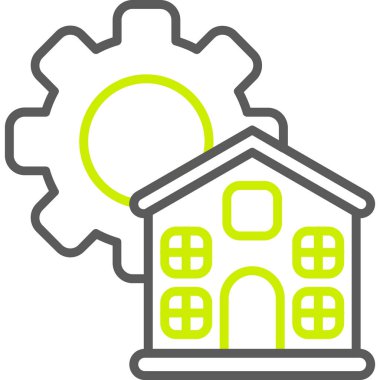 Ev. Web simgesi basit illüstrasyon