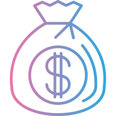 Para için. Web simgesi vektör illüstrasyonu