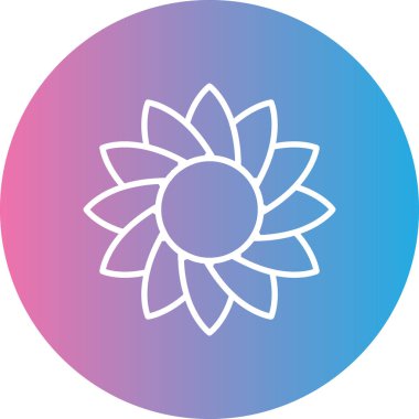 Çiçek. Web simgesi basit illüstrasyon