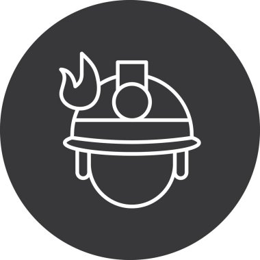 Bir ateş başlığı simgesinin vektör çizimi