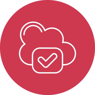 Bulut simgesi vektör illüstrasyonu