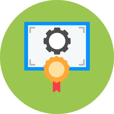 Sertifika, Her Kullanım İçin Basit Vektör Simgesi