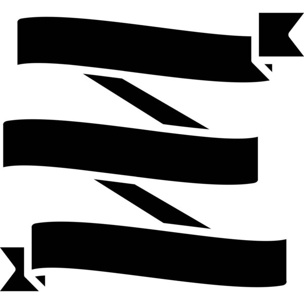 vector illustration of black ribbon on a white background