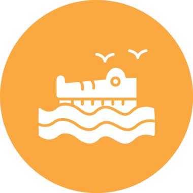 Bir havuz simgesinin vektör illüstrasyonu