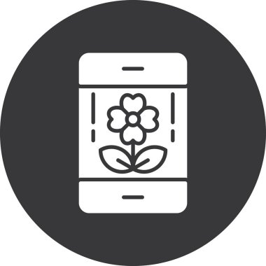 vektör çiçek telefon simgesi