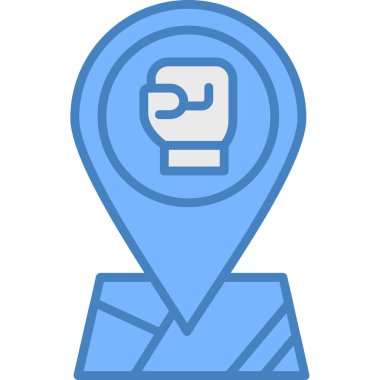 Harita iğnesi. Basit resimleme