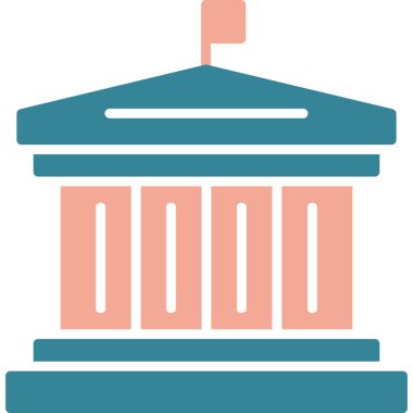 üniversite modern simgesi, vektör illüstrasyonu