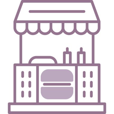 Dükkan. Web simgesi basit illüstrasyon