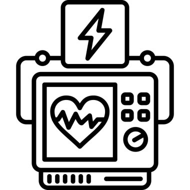 Kalp hızı simgesi, anahat stili