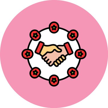 Tokalaşmanın vektör illüstrasyon simgesi