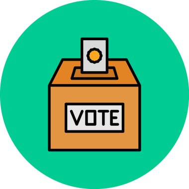 Oylama. Web simgesi basit illüstrasyon