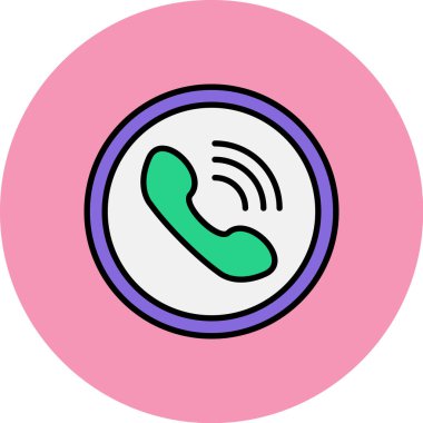 Telefonunuz var. Web simgesi basit illüstrasyon