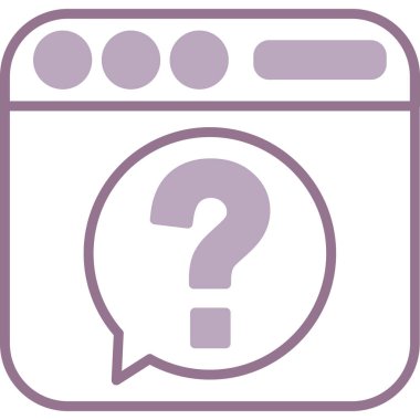 Beyaz ve pembe soru simgesinin vektör çizimi