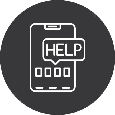 yardım telefon simgesi, basit biçim