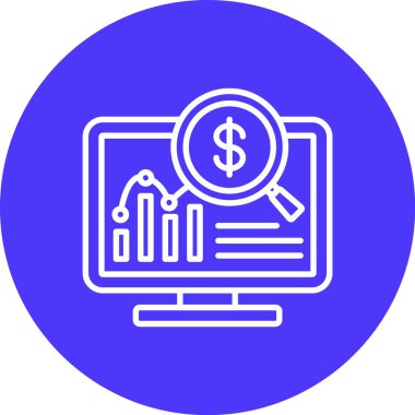 Analizler. Web simgesi basit illüstrasyon