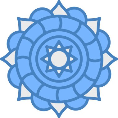 Nilüfer çiçeği ikonu. İnternet için lotus çiçeği vektör simgelerinin özet çizimi