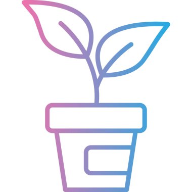 Bitki. Web simgesi basit illüstrasyon