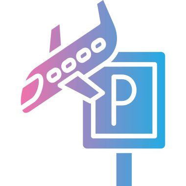 park işareti web simgesi, basit vektör illüstrasyonu