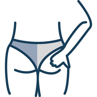 vücut ağrısı gövdesi simgesi - ana hatlar biçiminde