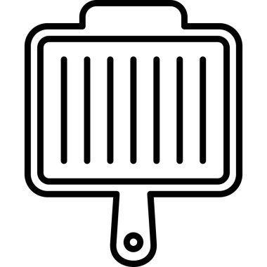 bbq ızgara yemek simgesi ana hatları biçiminde