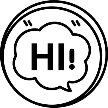 Moda tasarımı izole edilmiş arkaplanda sohbet simgesi