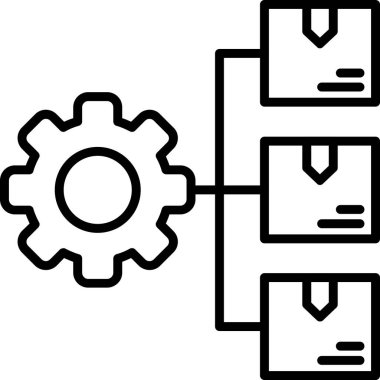 İş yönetimi satırı vektör simgesi