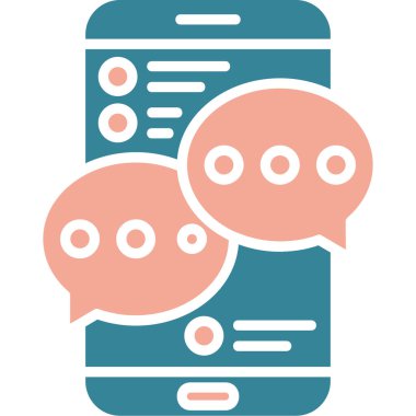 Cep telefonu. Web simgesi basit illüstrasyon