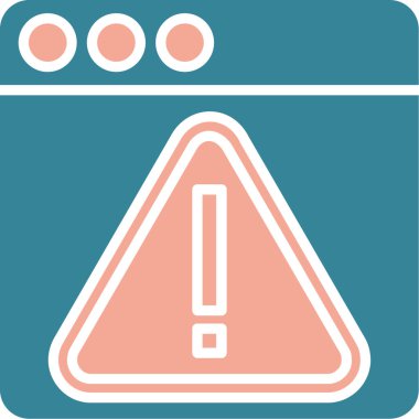 Ünlem işareti. Web simgesi vektör illüstrasyonu