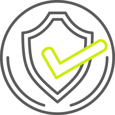 Kalkan simgesinin vektör illüstrasyonu