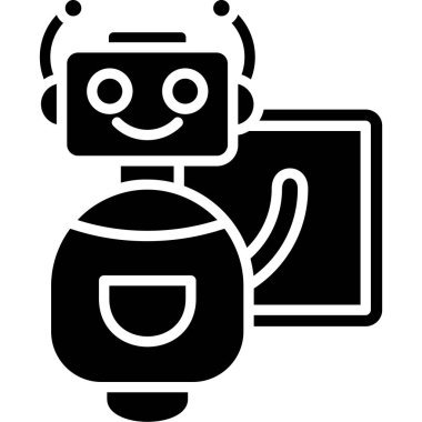 Robot simgesi, vektör çizimi