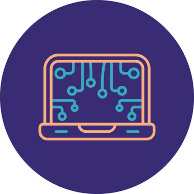 Bilgisayar. Web simgesi basit illüstrasyon