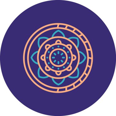 Bir çiçek simgesinin vektör illüstrasyonu