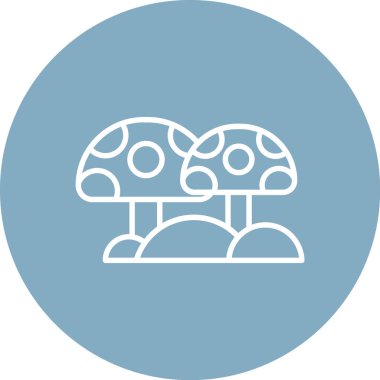 Mantar. Web simgesi basit illüstrasyon