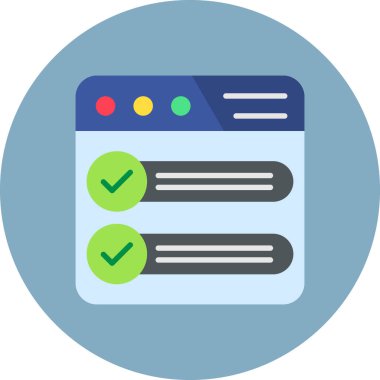 Tarayıcı. Web simgesi basit illüstrasyon