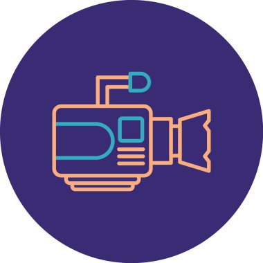 Kamera simgesinin vektör illüstrasyonu