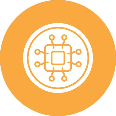 devre kartı düz simgesi, vektör, illüstrasyon