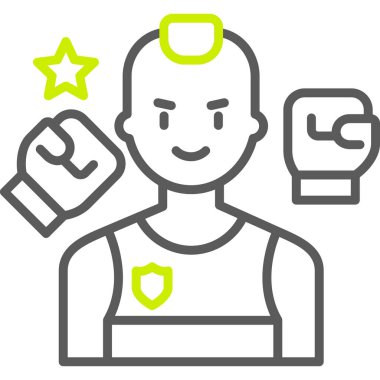 Bir bardak sıcak içecek ikonunu ince çizgi şeklinde tutan adam.