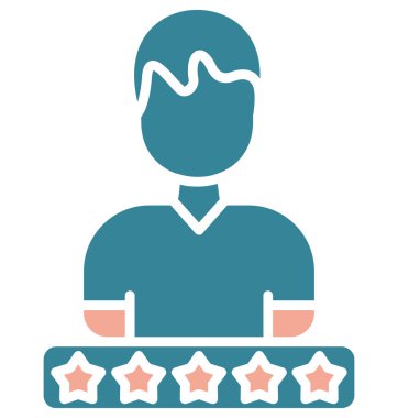 Müşteri derecelendirme düz vektör simgesi