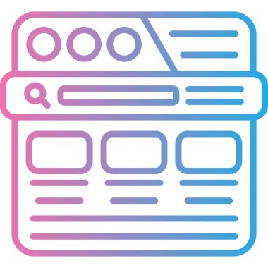 Web sayfası ikon vektör illüstrasyonu