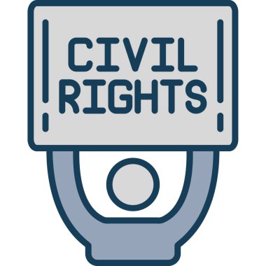 kamu hakları renk vektörü illüstrasyonu