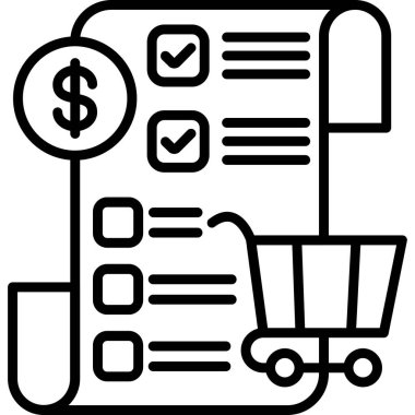 Alışveriş arabası simgesi, vektör illüstrasyonu