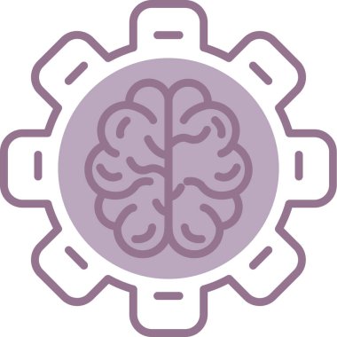 Beyin. Web simgesi basit illüstrasyon