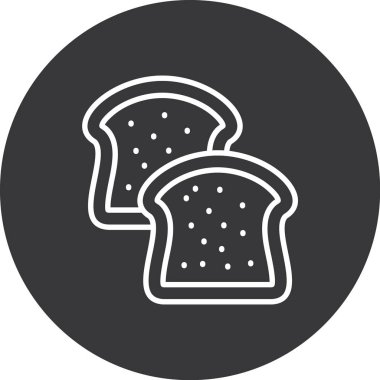 Ekmek simgesinin vektör illüstrasyonu