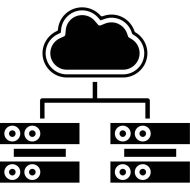 Sunucu Vektörü Şekil Simgesi Tasarımı