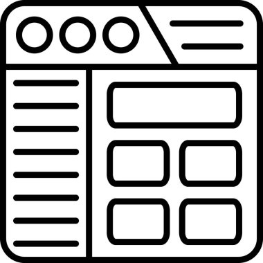 Web tasarım simgesi, vektör illüstrasyonu