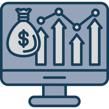 iş büyümesi grafik vektör illüstrasyonu