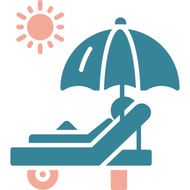 Bir yaz tatili simgelerinin vektör çizimi