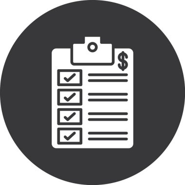 Kontrol listesi. Web simgesi basit illüstrasyon