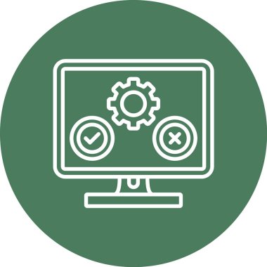 Bilgisayar. Web simgesi basit tasarım