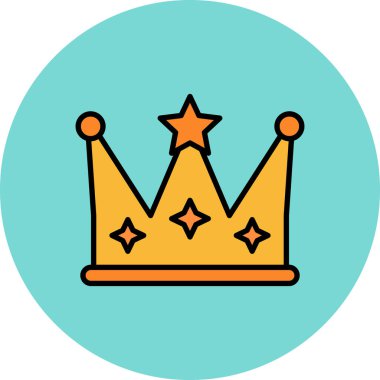 Taç. Web simgesi basit illüstrasyon